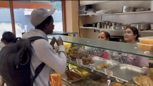 Man Eating Chicken at ISKCON Restaurant in London insult hindu
