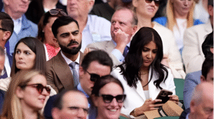 Virat Kohli and Anushka Sharma spotted at wimbledon july 7