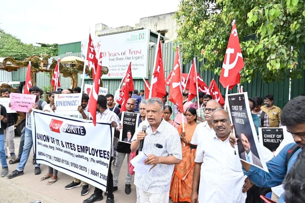 Chennai IT Union Protests Mass Layoffs at TCS