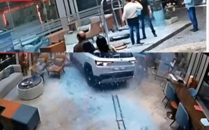 Woman Crashes SUV into Ramada Hotel Lobby in Bareilly; Shocking Video Goes Viral