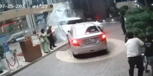 Woman Crashes SUV into Ramada Hotel Lobby in Bareilly; Shocking Video Goes Viral