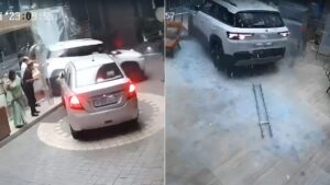 Woman Crashes SUV into Ramada Hotel Lobby in Bareilly; Shocking Video Goes Viral