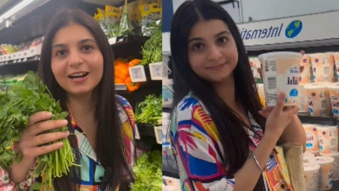 Woman Compares Grocery Costs in India vs Canada