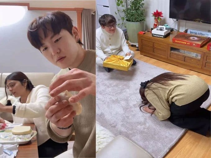 Indian women meets Korean boyfriend's family for the first time