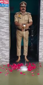 UP police Nishad Goes Viral for Worshipping Flooded Home as ‘Ganga Maa’ in Prayagraj"