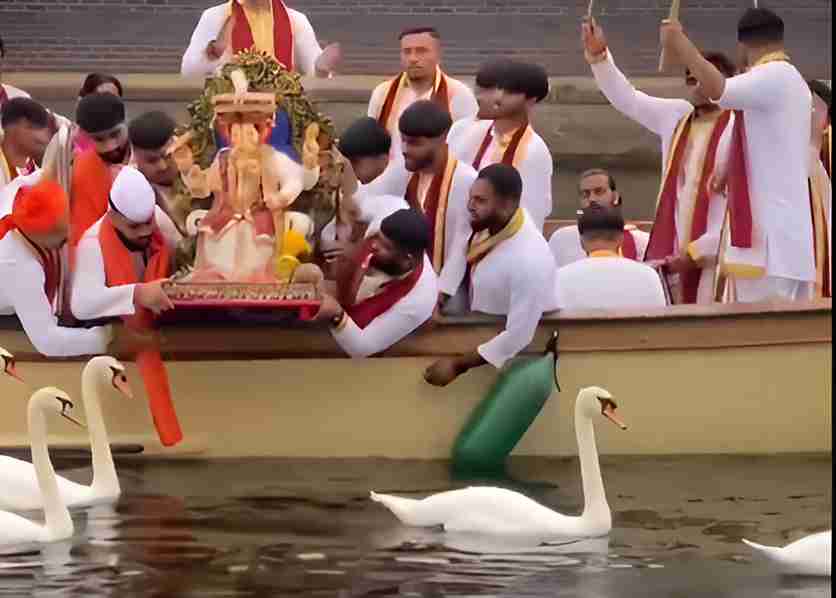 Ganesh Visarjan in London Goes Viral, Sparks Controversy Online