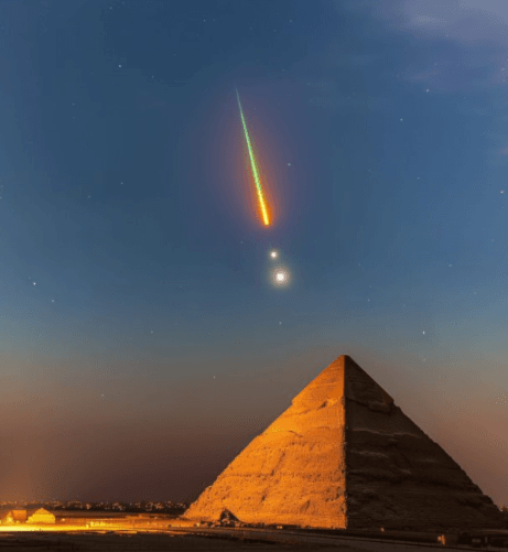 The Great Pyramids of Giza to India: Stunning Celestial Event Illuminates the Skies