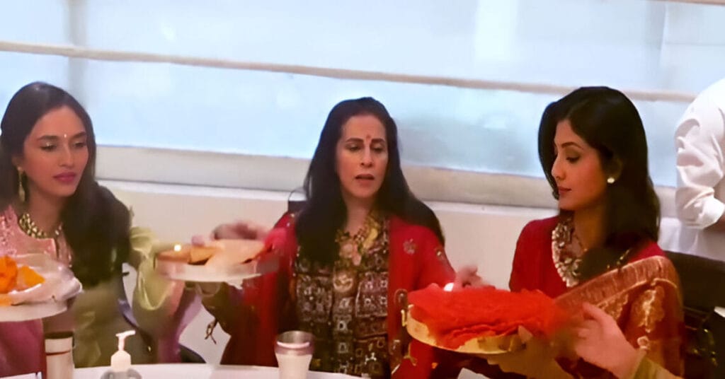 Inside Sunita Kapoor’s Star-Studded Karwa Chauth Celebration With Shilpa Shetty, Mira Kapoor, and Raveena Tandon