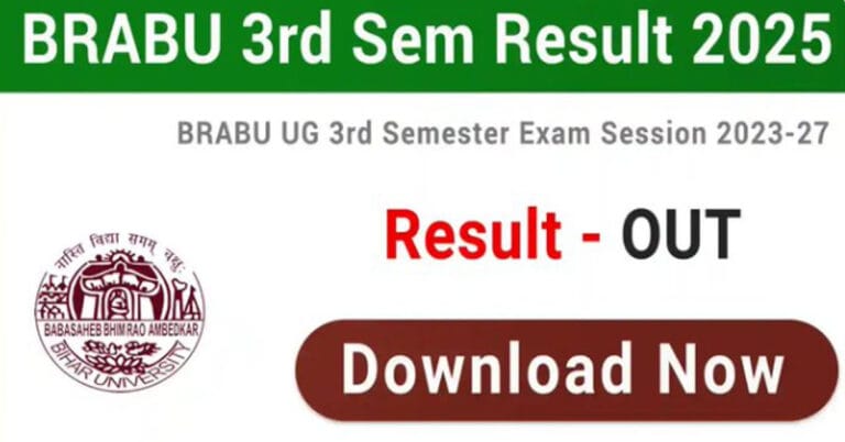 BRABU UG 3rd Semester Result 2025 Declared