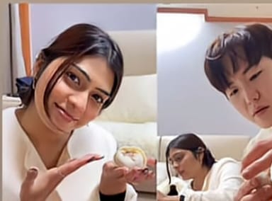 Indian women meets Korean boyfriend's family for the first time