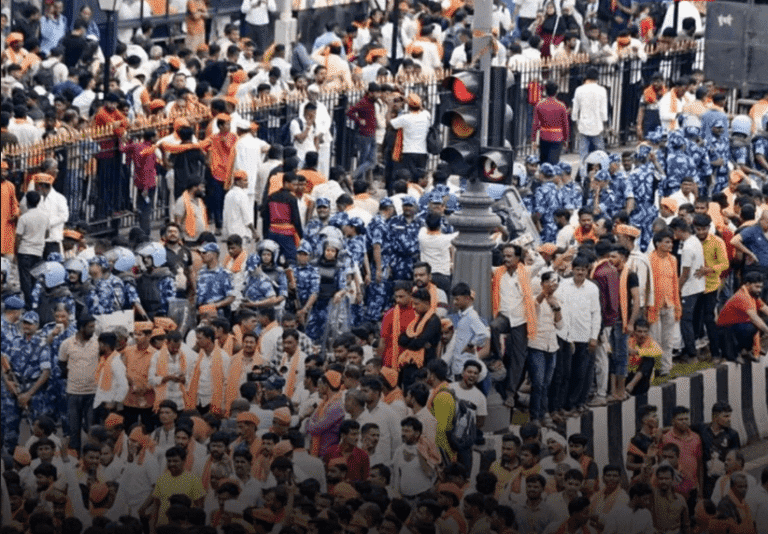 Maratha Quota Stir: Jarange’s Fast Continues on Day 5; Mumbai Police Orders Vacating of Azad Maidan