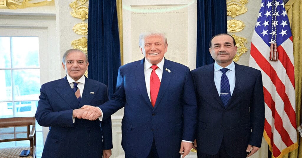 U.S. President Trump Meets Pakistan PM Sharif, Army Chief Munir in Washington