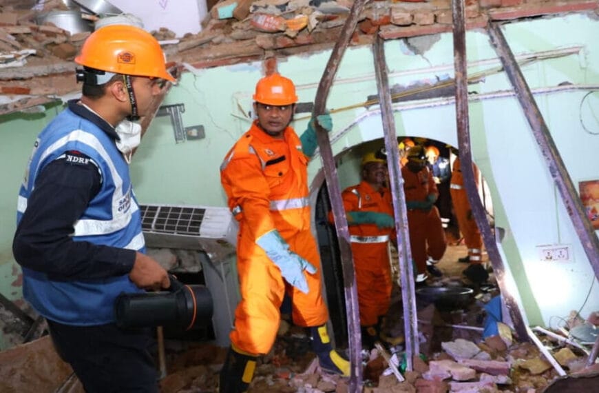 Woman Dies, Daughter Injured as Part of Building Collapses in Delhi’s Uttam Nagar