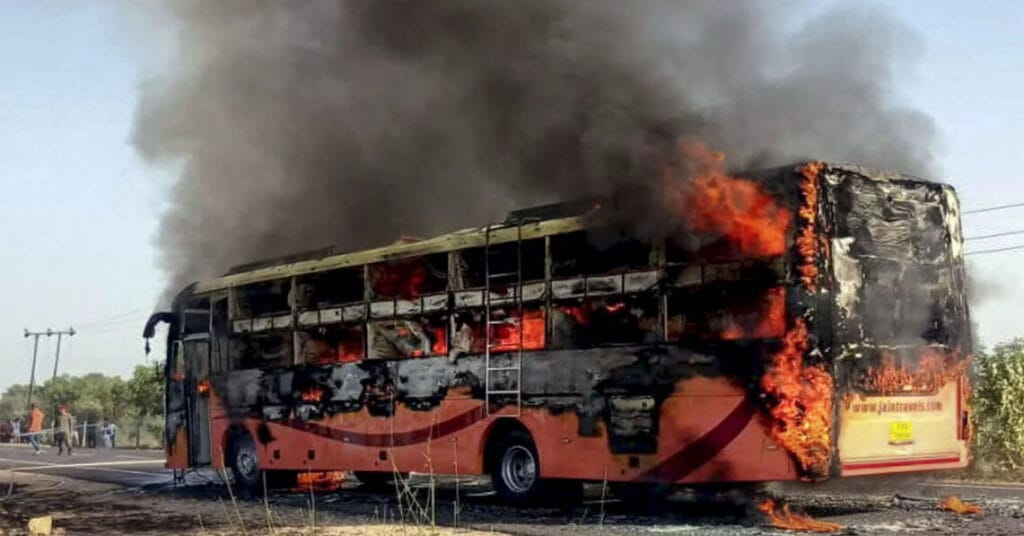 19 Dead as Bus Catches Fire on Jaisalmer–Jodhpur Highway
